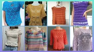 Elegant outstanding crochet pattern of handmade top blouse designs ideas