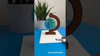 How to make a spinning paper globe. Easy and fun paper crafts project for beginners