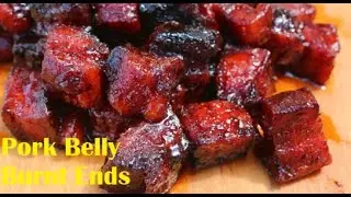 BBQ Pork Belly Burnt Ends on the Aldi Kamado