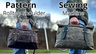 Tutorial video   Roll-top shoulder bag Pattern sewing machine PDF pattern available#sewing#pattern