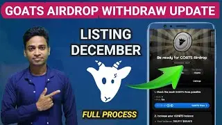 GOATS AIRDROP WITHDRAW | GOATS LISTING DATE | GOATS UPDATE | GOATS PRICE | #goats @CryptoSanjit
