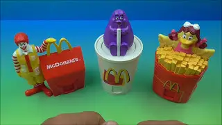 1998 McDONALDS CANDY DISPENSERS SET OF 3 HAPPY MEAL COLLECTION VIDEO REVIEW