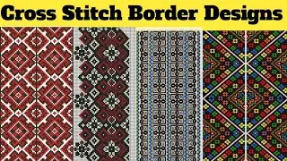 Cross Stitch Border Designs//Hand Embroidery Cross Stitch Pattern#cookncraftainment 
