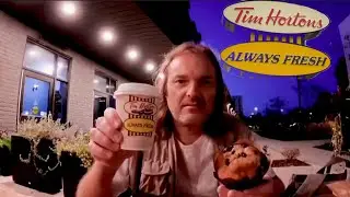Tim Hortons Chocolate Chip muffin & Dark roast Coffee with Pumpkin shot and Vanilla shot Review