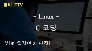 [Linux] vim 순간이동 시전! / C언어 코딩하기 ★밤비와 코딩