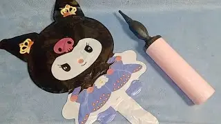 Satisfying a. s. m. r. pump up Sanrio kuromi balloon pop #pumping #sanrio