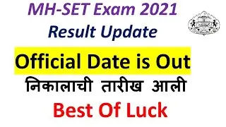 Good News  MHSET 2021 Result Official Date Out.