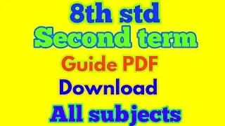 8th std second term Guide PDF download || TNTET Arts