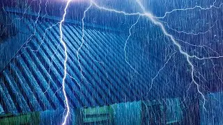 Heavy Rain on Tin Roof at Night | Deep Sleep & Relaxing Rain Sounds