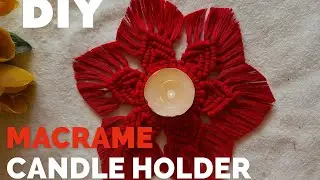 Diy Macrame tea light candle holder tutorial | Diwali special | Table decor| Boho style| Diya holder