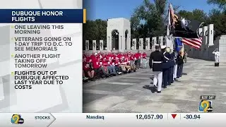 Honor Flight takes off from Dubuque Regional Airport Monday