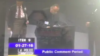 January 27 2015 Michael Douglas Carlin speaks to Police Commission