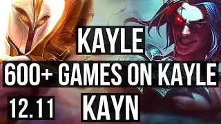 KAYLE vs KAYN (TOP) | 6/1/5, 600+ games | KR Master | 12.11