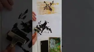 Gelli Plate Fun Mixed Media Black & Gold 2