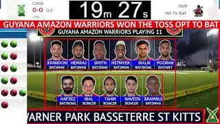 CPL 2021 SKN vs GUY Match 8 Live Scores & Commentary