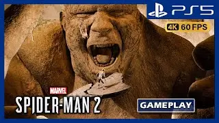 Spider-Man 2: Sandman Intro Boss Fight | PS5 Performance Mode 4K 60FPS (No Commentary)