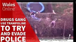 Drugs gang hurl themselves over fences and across bushes as they try and outrun police