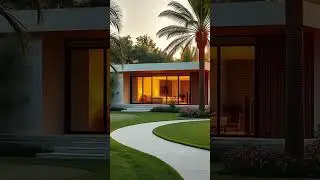 Sunset 1 Story House: Modern Beauty in a Green Garden
