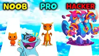 NOOB vs PRO vs HACKER - Monster Evolution ft.Oggy