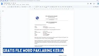 Cara Membuat Surat Paklaring Kerja Perusahaan | Gratis File Word Paklaring Kerja