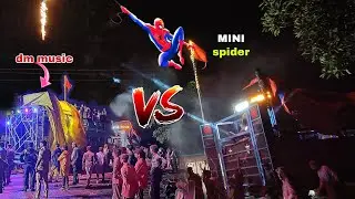 ( MINI spider band vs dm music band ) !! first time in at.ukai gam Ganpati visarjan 2025 