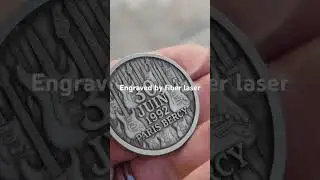 Engraved by Haotian 30W fiber laser #3d #haotianlaser #coin #fiberlaserengraving #art #fibermarking