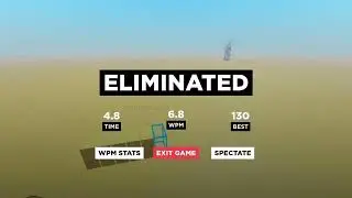 When its your first time playing type race in Roblox