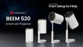 Portronics Beem 520 | Smart Projector with Built-in Apps, Wi-Fi, Bluetooth & HD Display!