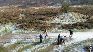 Snowy Cannock Chase and a crash landing 🤭😆