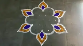 karthikaideebam simple vilakkurangoli/deebam kolam/margazhi kolam/flowersmuggulu/gokulramya kolangal