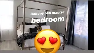 Gold Canopy bed install highlights- Master bedroom 😍