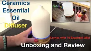 Ceramics Essential Oil Diffuser Set w/10 Essential Oils Unboxing and Review-Ceramics Essential Oil