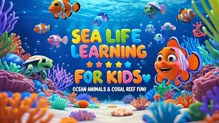 Sea Life Learning for Kids | Educational Video on Ocean Animals & Coral Reef with Talking Fish