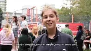 Kingston Council and Achieving for Children work with youth groups for Cambridge Road Estate mural