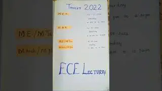 TANCET 2022 OFFICIAL DATES ANNOUNCED #Shorts | ECE LECTURES