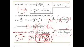 CHE 244 - Lecture - Chap. 6 - Part 5b - Laminar Flow in Pipes (cont.) (29m)