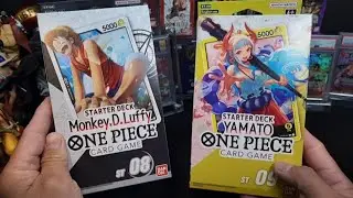 One piece card game ST08 and ST09  opening and giveaway! #onepiece #unboxing #tcg #giveaway