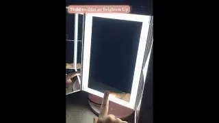 F-color Lighted Vanity Mirror Trifold High Brightness Makeup Mirror