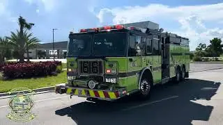 Palm Beach Gardens Fire Rescue Engine 66 and EMS 66 Responding