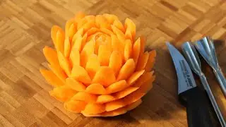 Vegetable Carving - Potato Flower Carving Garnish