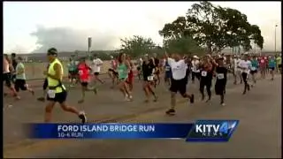 Hundreds of runners turn out for the Ford Island Bridge 10K