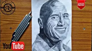 drawing The rock Dwayne Johnson Timelapse video | sheikhshanart