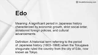 Edo Meaning