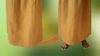 Permak gamis kepanjangan tanpa memotong