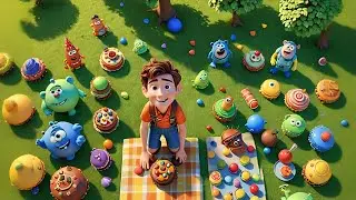 Teddy&rsquo;s Picnic Party 🧸🎉 | Learn Food Names, Colors & Sharing | Fun Preschool Adventure for Kids