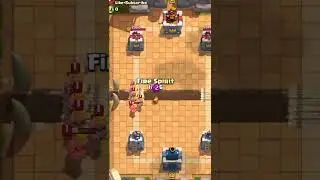 Level 16 Fire Spirit vs Level 1 Barbarians #clashroyale #level16 #shorts #level1 #fyp #clash #memes