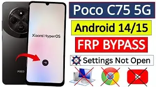 POCO C75  5G FRP Bypass Without PC | 100% Working Trick 🔐 POCO C75 5g Frp Bypass new method 