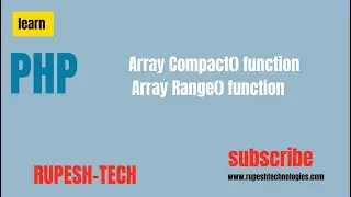 PHP Array list range compact extract  Function Turorial In Hindi