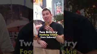 Two Brits try Subway's Footlong Cookie!