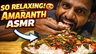 Red Amaranth Rice Eating ASMR 😋